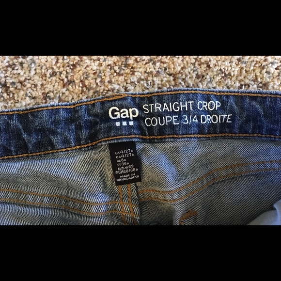 Gap 3/4 Straight Crop Capris sz 4/27 - Picture 3 of 3